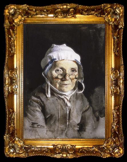 framed  Anders Zorn Grandmother, ta009-2